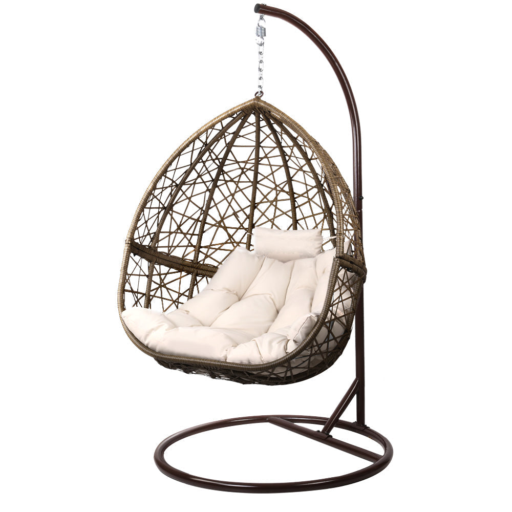 Portsea Premium Outdoor Hanging Swing Chair - Brown